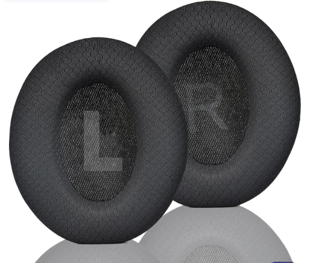 Adhiper Replacement Ear Pads for Anker Soundcore Space Q45 Headphones Q45 Memory Foam & Mesh Fabric Headphone Earpads Wear Comfortable Headphone Pads/Headphone Pads Replacement(Black)